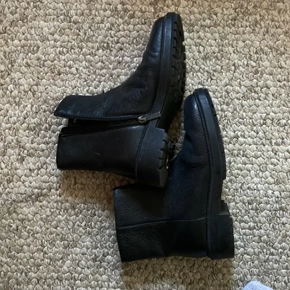 Lauriston Aquatalia Weatherproof Bootie Ankle Boot In Black Leather - Picture 3 of 4